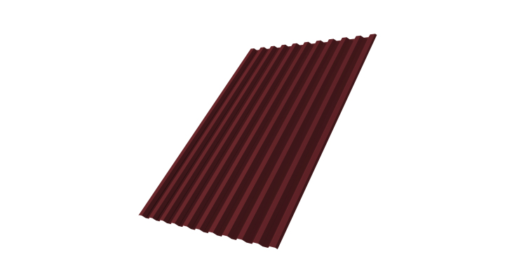 Профнастил С21 R 0,5 Satin RAL 3005 красное вино