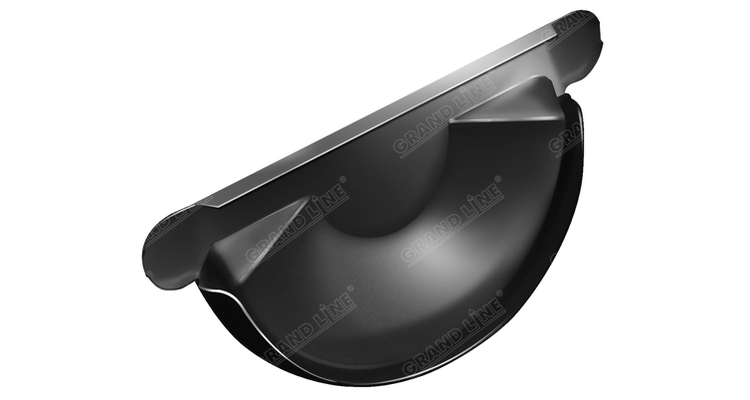 Заглушка торцевая универсальная Grand Line PU 125 мм RAL 9005 черный