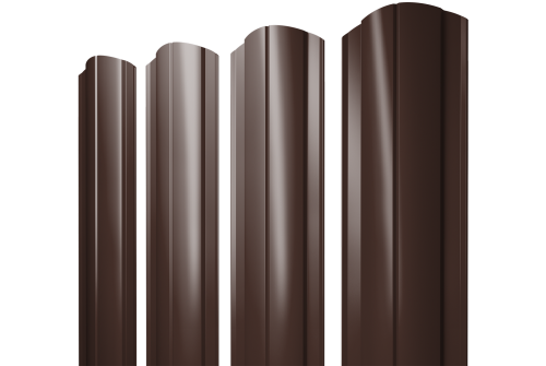 Штакетник Круглый фигурный 0.5 Satin RAL 8017 шоколад