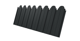 Профнастил С10B фигурный 0,5 Rooftop Бархат RAL 7016 антрацитово-серый