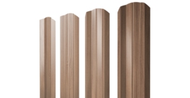 Штакетник М-образный А фигурный 0,45 Print Elite Honey Wood TwinColor
