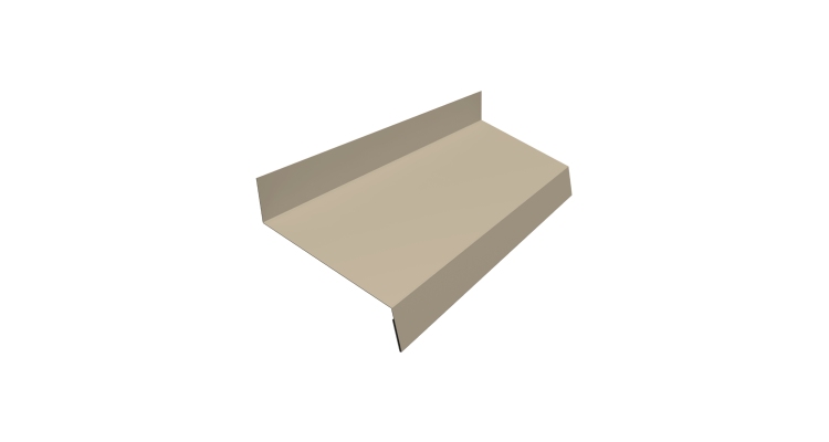 Отлив простой 50 0,5 Satin с пленкой RAL 1015 светлая слоновая кость (2м)