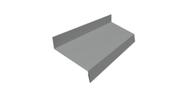 Отлив простой 50 0,5 Satin с пленкой RAL 9006 бело-алюминиевый (2м)