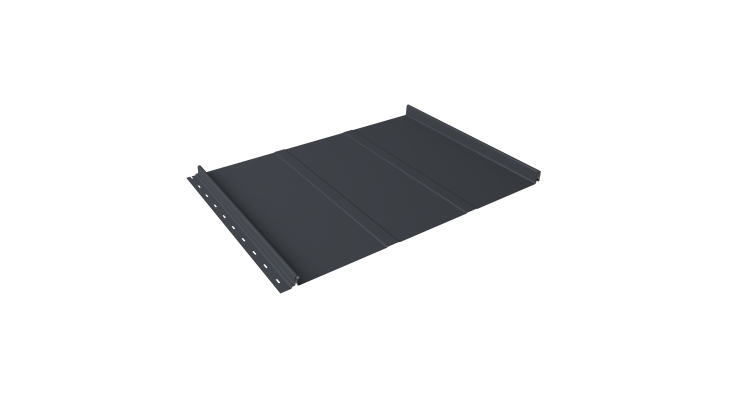 Кликфальц Line Grand Line 0.5 Satin Matt TX с пленкой на замках RAL 7024 мокрый асфальт