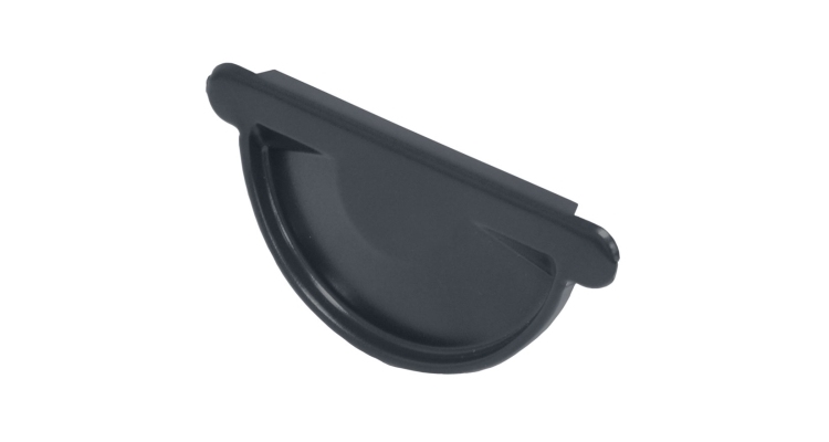 Заглушка торцевая универсальная 125 мм PU Мatt RAL 7024 мокрый асфальт