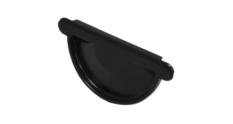 Заглушка торцевая универсальная 125 мм PU Мatt RAL 9005 черный