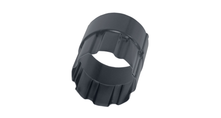 Соединитель трубы 90 мм PU Мatt RAL 7024 мокрый асфальт