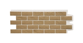 Фасадная панель GL Состаренный кирпич Design Plus солома с белым швом