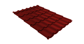 Металлочерепица классик Grand Line 0,45 PE RAL 3011 коричнево-красный