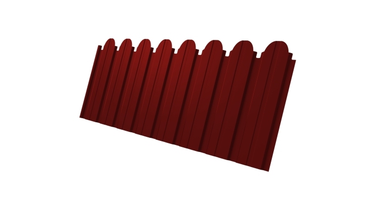 Профнастил С10B фигурный 0.45 PE RAL 3011 коричнево-красный
