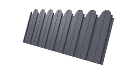 Профнастил С10B фигурный 0.45 PE RAL 7004 сигнальный серый