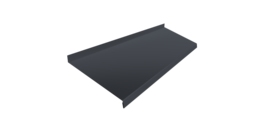 Отлив простой 250 0,45 Drap TwinColor RAL 7024 мокрый асфальт (2м)