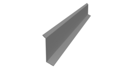 Планка примыкания в штробу 60 - 0.45 мм PE lite с пленкой RAL 9003 сигнальный белый (3м)