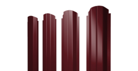 Штакетник П-образный A фигурный 0,5 Satin RAL 3005 красное вино