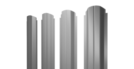 Штакетник П-образный A фигурный 0,45 PE RAL 7004 сигнальный серый