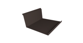 Планка примыкания нижняя 20х122х260х15 0,45 Drap RR 32 темно-коричневый (3м)