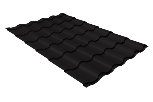 Металлочерепица кредо Grand Line 0,45 PE RAL 9005 черный