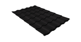 Металлочерепица кредо Grand Line 0,45 Drap TX RAL 9005 черный