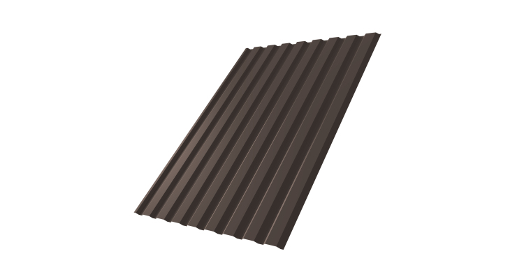 Профнастил С20A 0.5 Atlas X RR 32 темно-коричневый