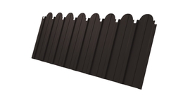 Профнастил C10A фигурный 0.5 PurPro RR 32 темно-коричневый