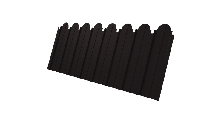 Профнастил C10A фигурный 0.5 PurLite Matt RAL 9005 черный