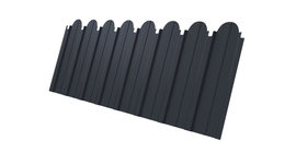 Профнастил C10A фигурный 0,45 Drap-double TX RAL 7024 мокрый асфальт