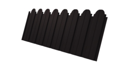 Профнастил C10B фигурный 0.5 PurPro Matt 275 RAL 9005 черный