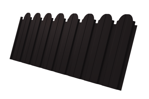 Профнастил C10B фигурный 0.5 PurPro Matt 275 RAL 9005 черный