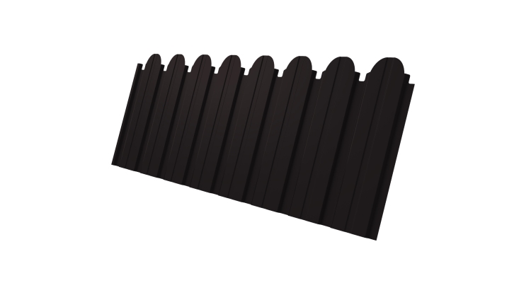 Профнастил C10B фигурный 0.5 PurLite Matt RAL 9005 черный