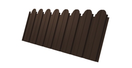 Профнастил C10B фигурный 0.5 PurLite Matt RAL 8017 шоколад