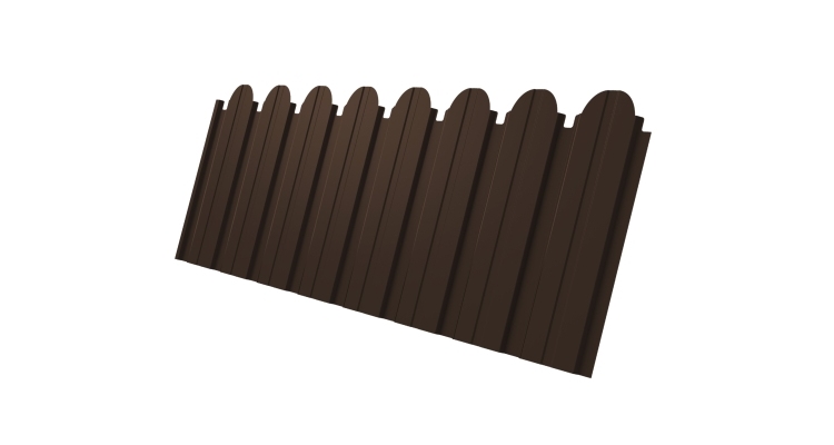 Профнастил C10B фигурный 0.5 Satin Matt RAL 8017 шоколад