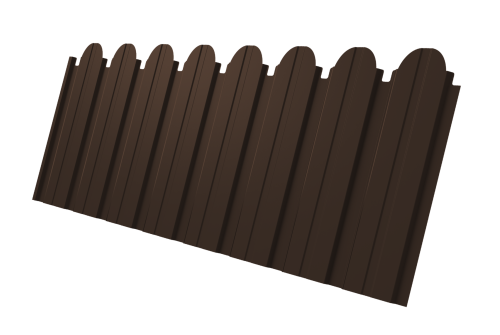 Профнастил C10B фигурный 0.4 PE RAL 8017 шоколад