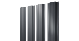 Штакетник Прямоугольный с прямым резом 0.5 Satin RAL 7024 мокрый асфальт