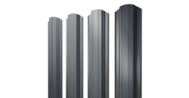 Штакетник Прямоугольный фигурный 0.4 PE RAL 7024 мокрый асфальт