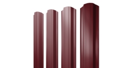 Штакетник Прямоугольный фигурный 0.5 Satin RAL 3005 красное вино