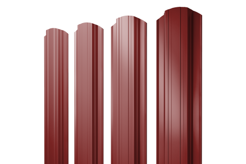 Штакетник Прямоугольный фигурный 0.5 Satin RAL 3011 коричнево-красный