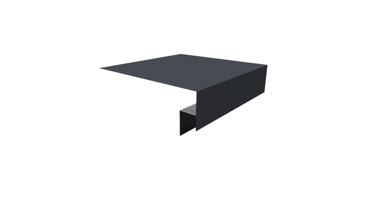 Планка околооконная сложная Блок-хаус new 200х50х27 0,5 Satin с пленкой RAL 7024 мокрый асфальт (3м)