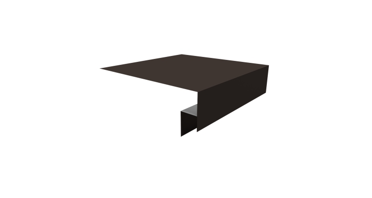 Планка околооконная сложная Блок-хаус new 200х50х27 0,5 Satin Matt RR 32 темно-коричневый (3м)