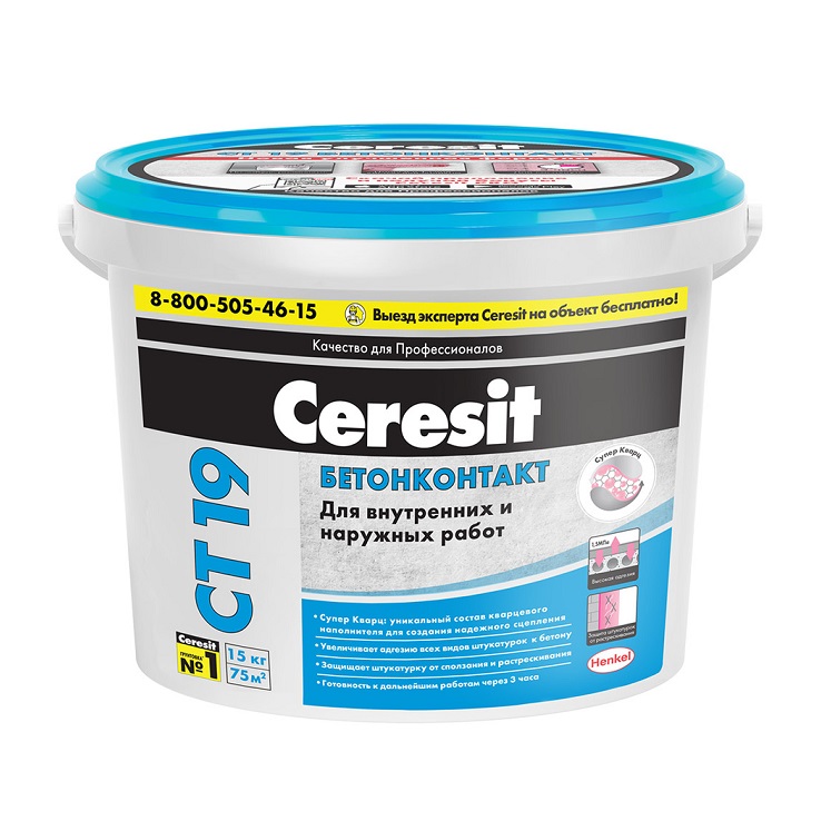 Грунтовка Бетоноконтакт Ceresit СТ 19 Зима (15 л)