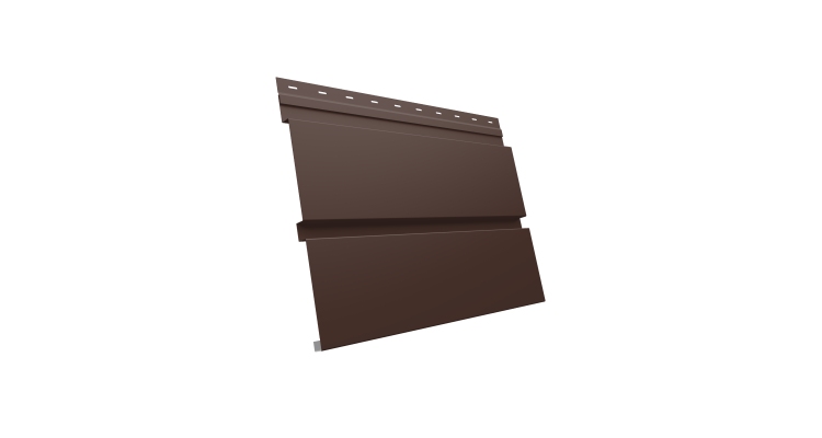 Софит металлический Квадро Брус без перфорации 0,45 Drap ST с пленкой RAL 8017 шоколад