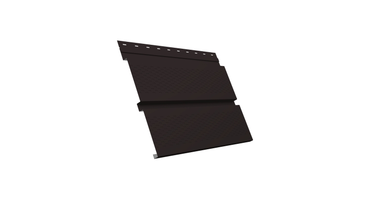 Софит металлический Квадро Брус с перфорацией 0,45 Drap TR с пленкой RAL 9005 черный