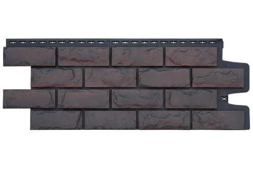 Фасадная панель GL Колотый камень Design Plus трюфель с черным швом