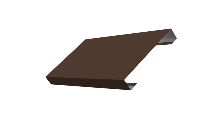 Ламель лицевая 125 забора жалюзи Texas 0.45 PE с пленкой RAL 8017 шоколад