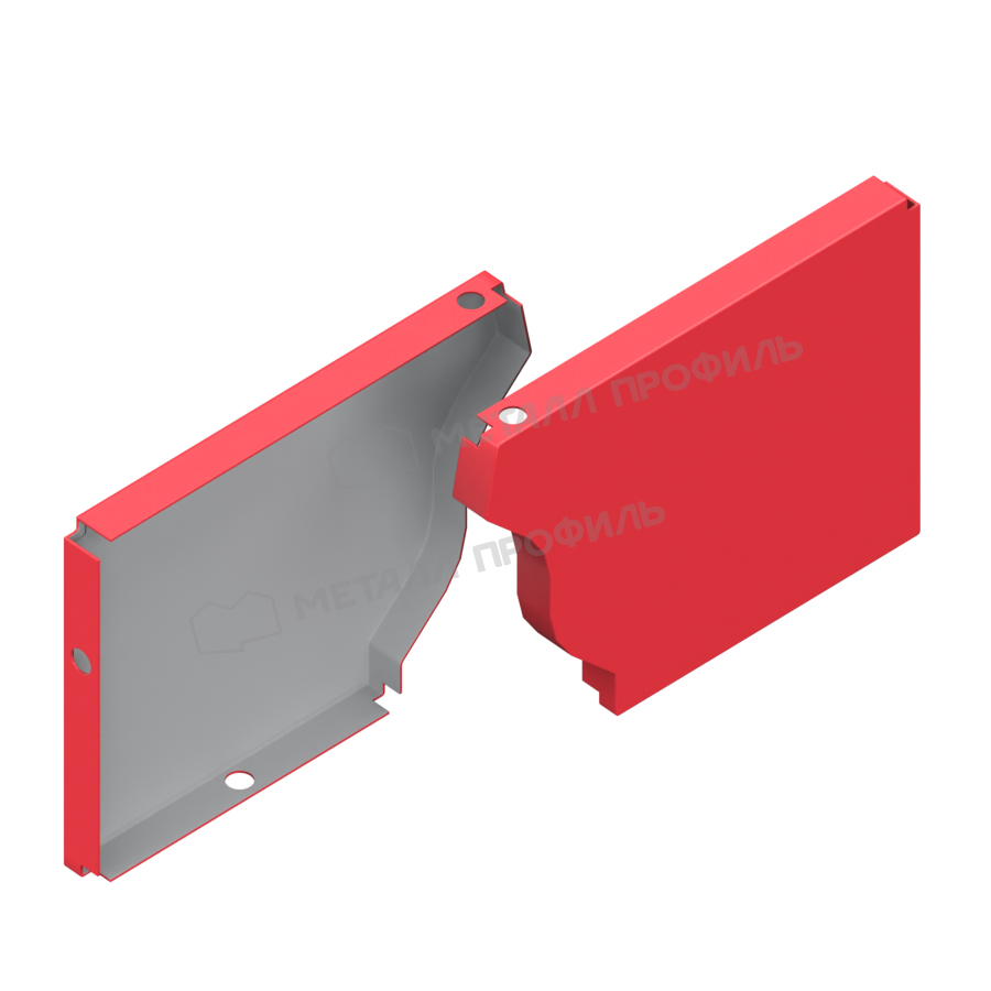 Заглушка желоба правая Металл Профиль БЮДЖЕТ 120х86 RAL 3011