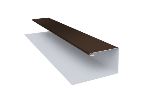 Планка П-образная Экобрус 0,5 Drap TX RAL 8017 шоколад (2м)