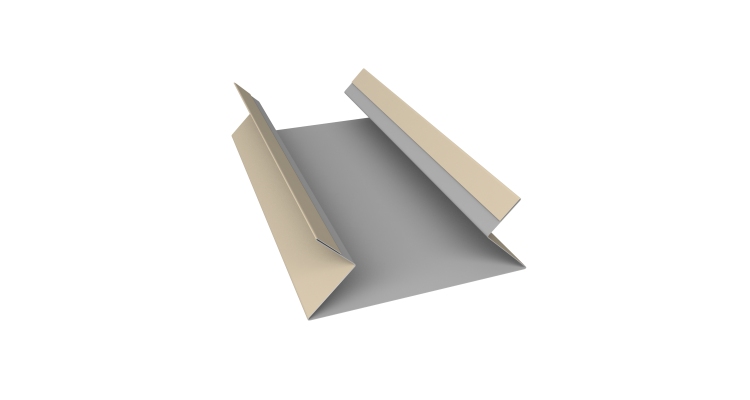 Планка угла внутреннего составная верхняя 0,45 PE с пленкой RAL 1015 светлая слоновая кость (2м)