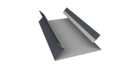 Планка угла внутреннего составная верхняя 0,45 Drap TR RAL 7024 мокрый асфальт (3м)