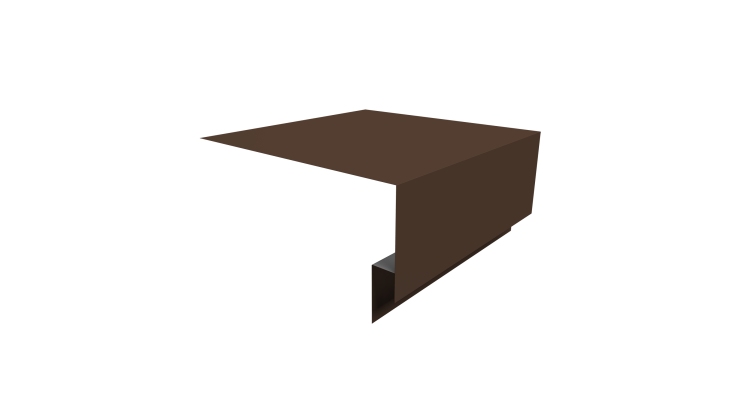 Планка околооконная сложная Экобрус Grand Line 200х75х25 0,45 Drap RAL 8017 шоколад (2м)