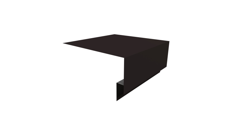 Планка околооконная сложная Экобрус Grand Line 200х75х25 0,5 Drap RAL 9005 черный (2м)