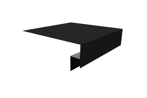 Планка околооконная сложная Экобрус Grand Line 250х50х25 0,45 Drap TX RAL 9005 черный (2м)